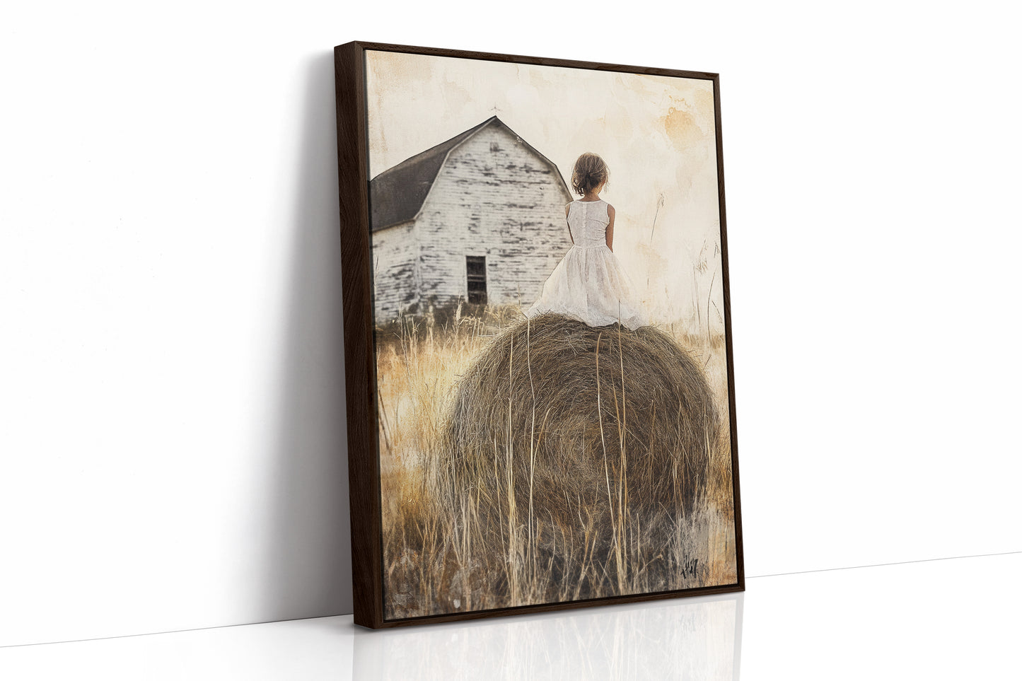 AL0286 - Premium Art Print - Brown Framed Canvas image 1