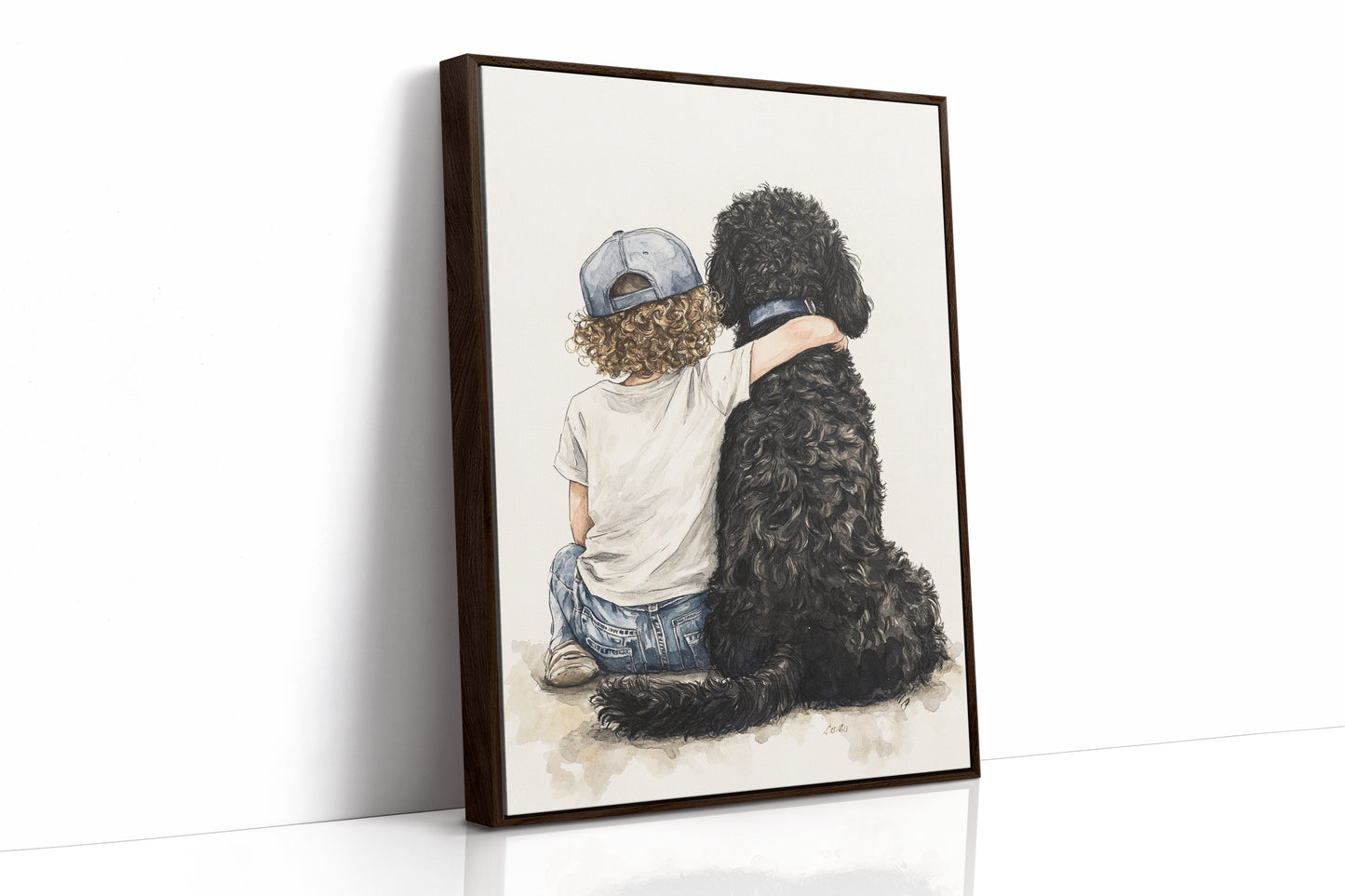 AL0290 - Premium Art Print - Brown Framed Canvas image 1