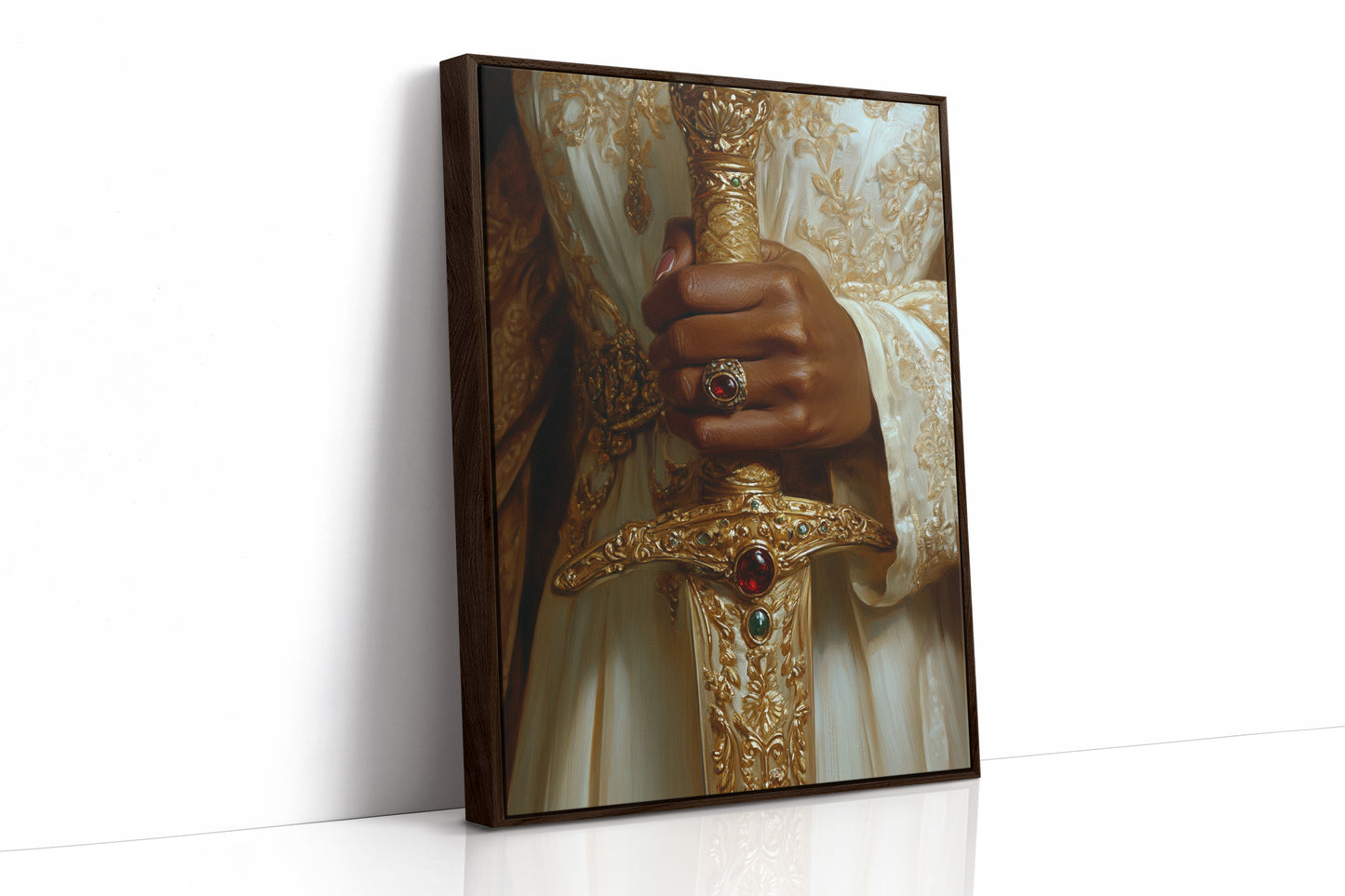 AL0302 - Premium Art Print - Brown Framed Canvas image 1