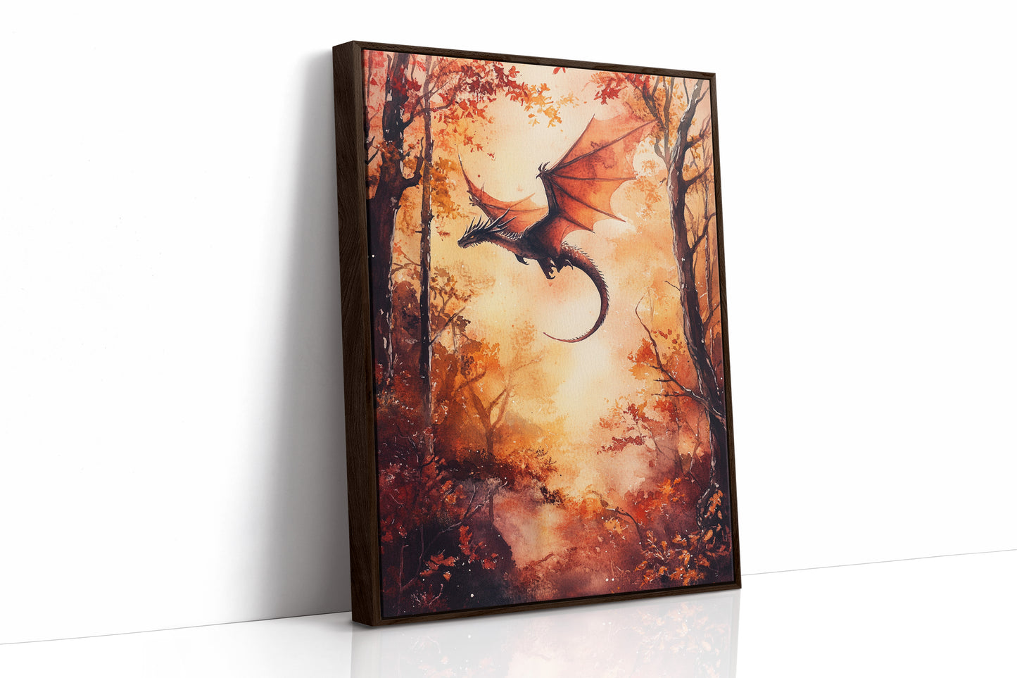AL0305 - Premium Art Print - Brown Framed Canvas image 1
