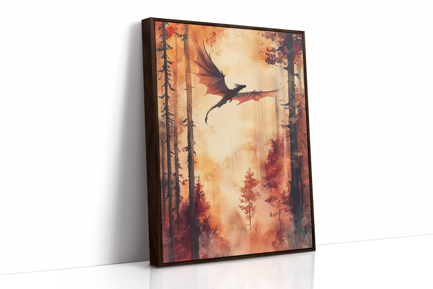 AL0306 - Premium Art Print - Brown Framed Canvas image 1