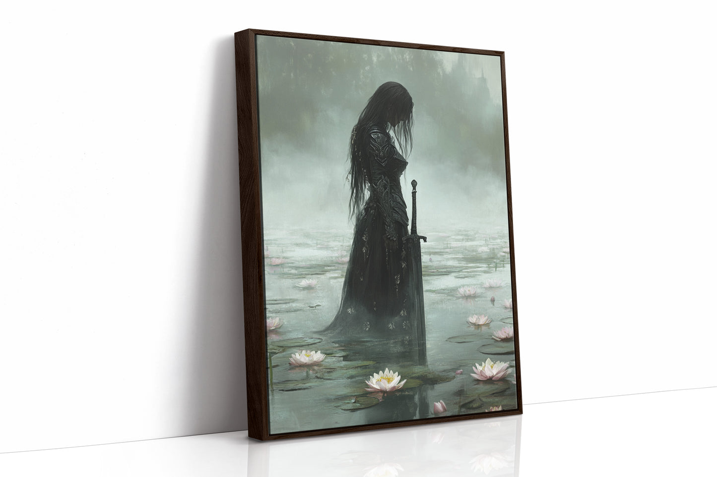 AL0319 - Premium Art Print - Brown Framed Canvas image 1
