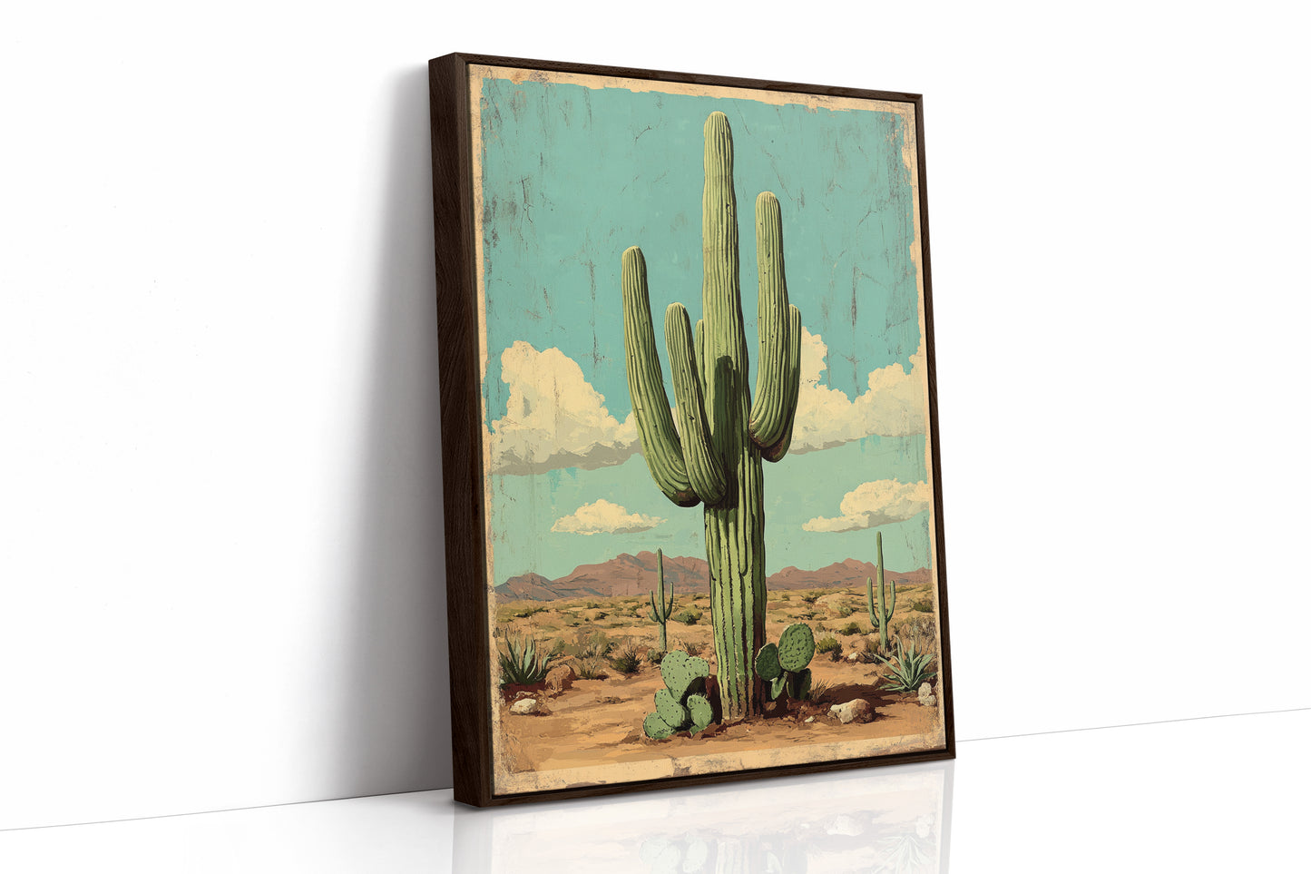 AL0448 - Premium Art Print - Brown Framed Canvas image 1