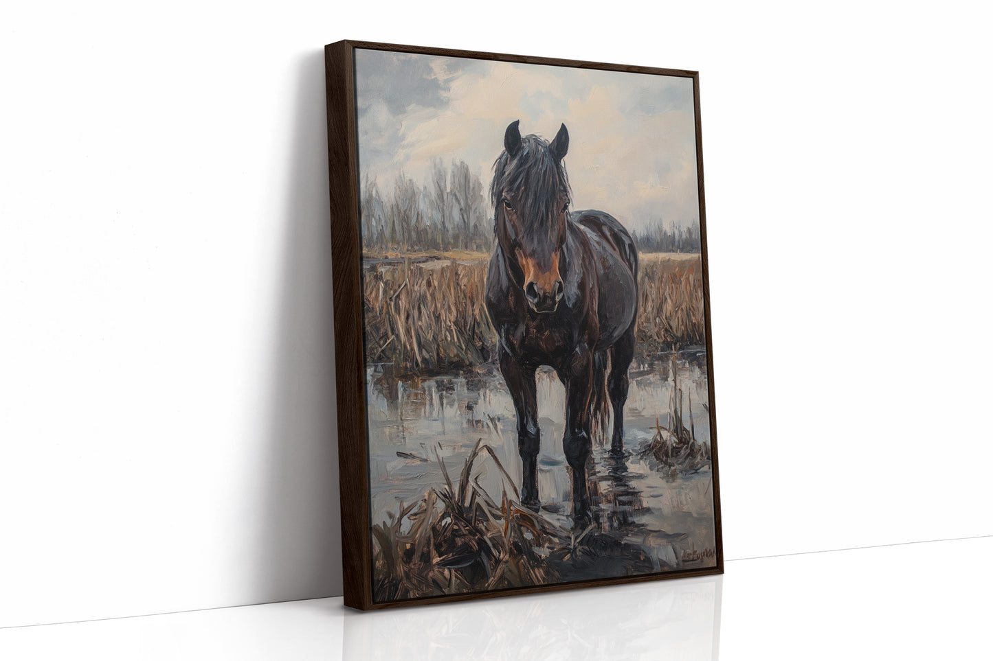 AL0771 - Premium Art Print - Brown Framed Canvas image 1
