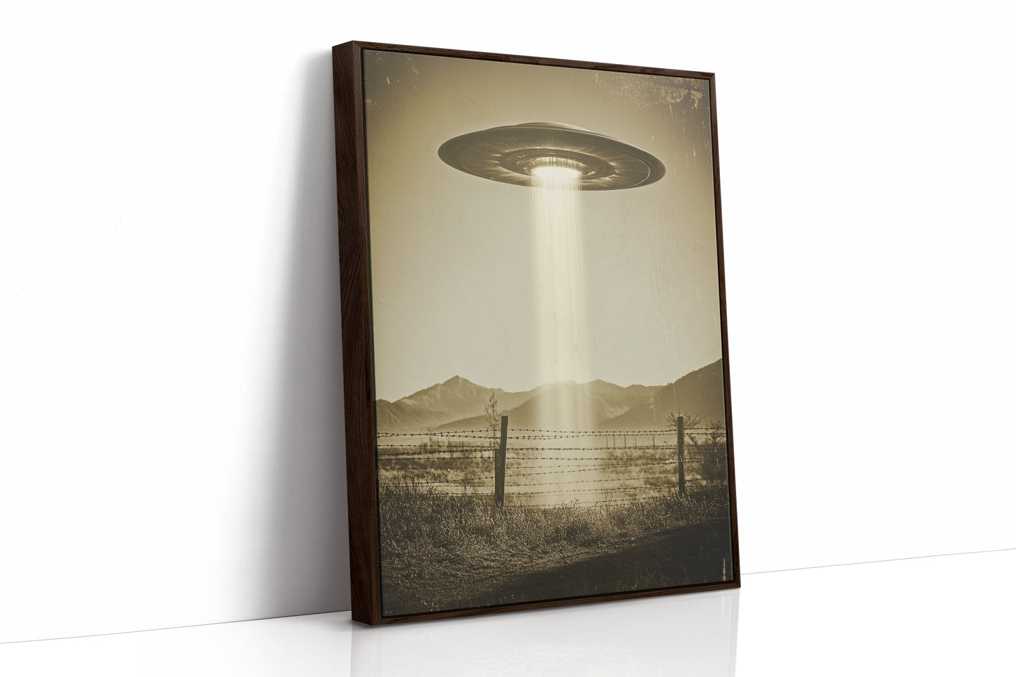 AL0775 - Premium Art Print - Brown Framed Canvas image 1