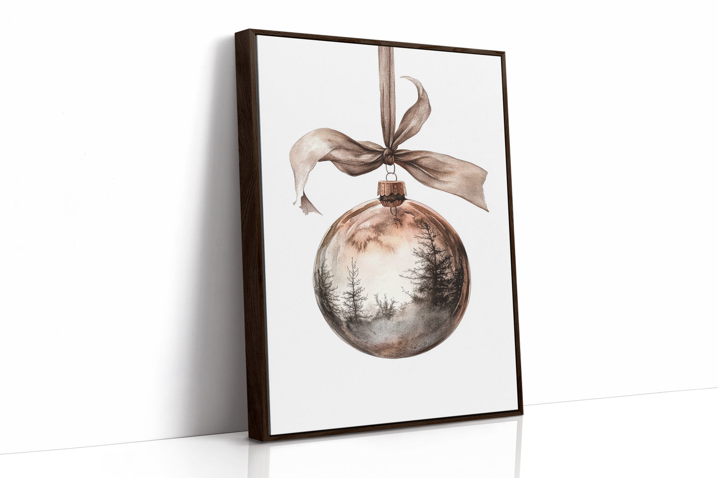 AL0809 - Premium Art Print - Brown Framed Canvas image 1