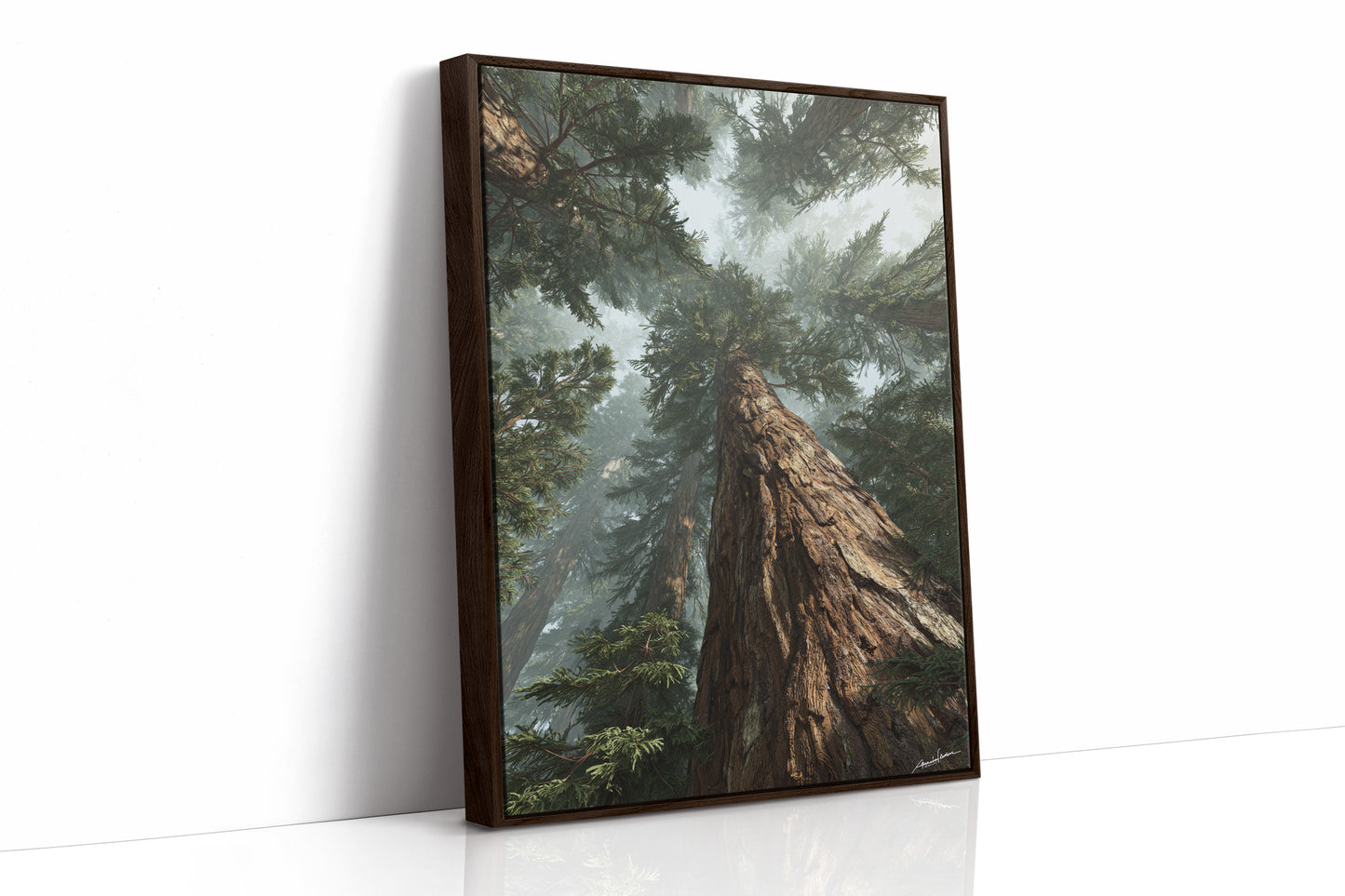 AL1880 - Premium Art Print - Brown Framed Canvas image 1