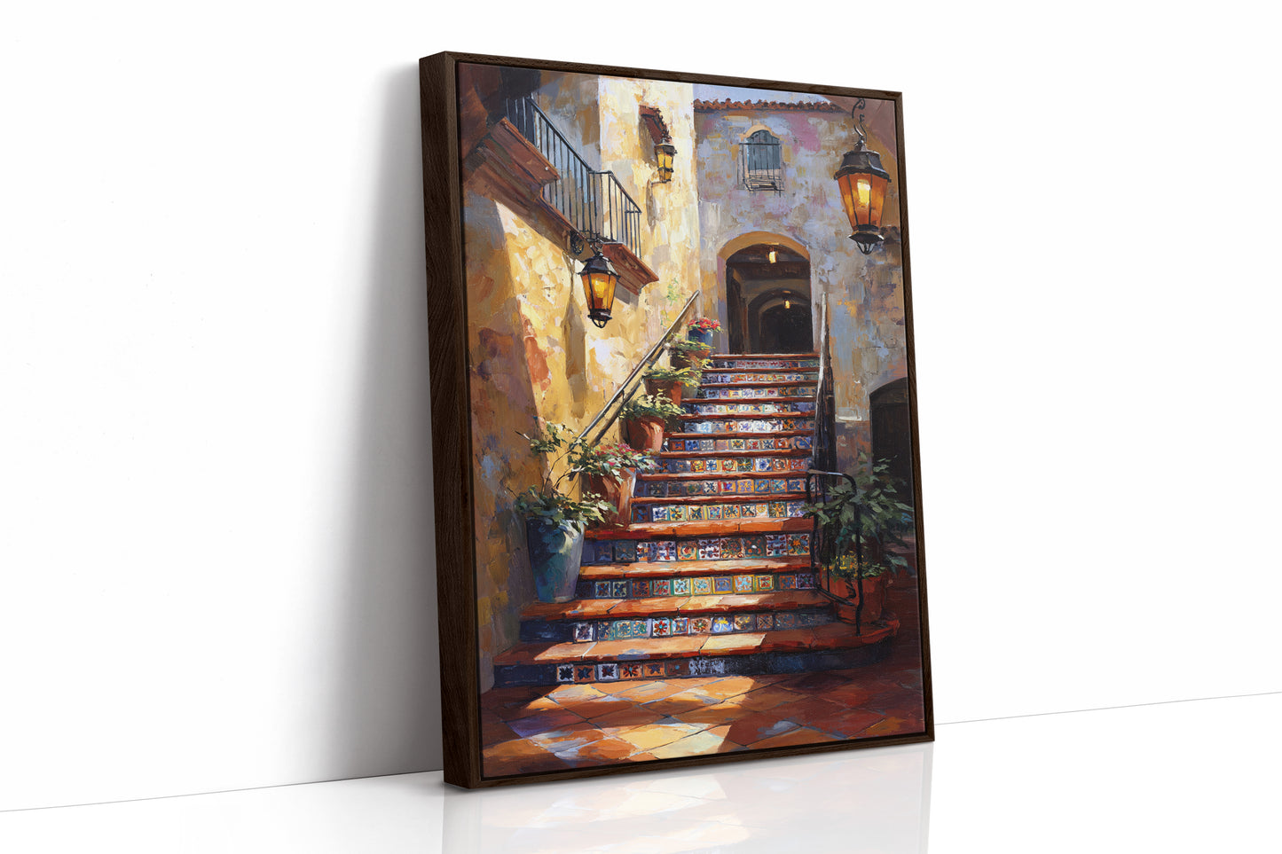 AL1856 - Premium Art Print - Brown Framed Canvas image 1