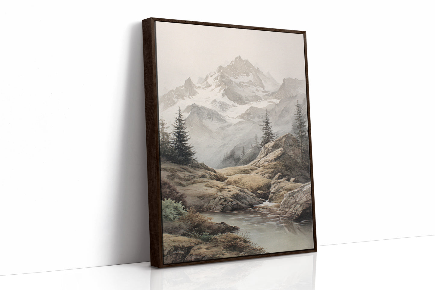 AL1839 - Premium Art Print - Brown Framed Canvas image 1