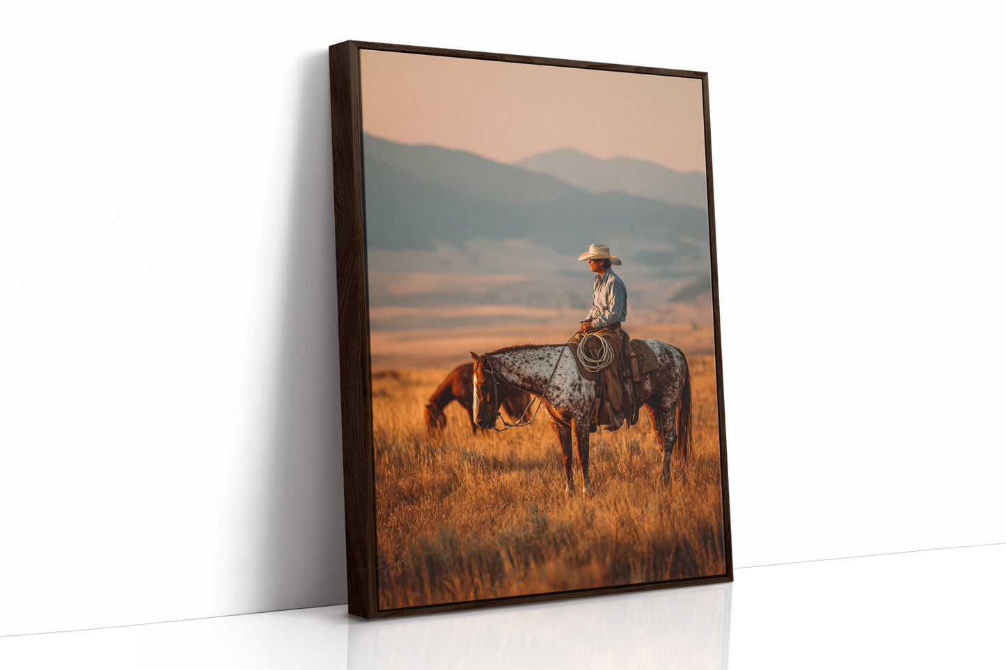 AL1834 - Premium Art Print - Brown Framed Canvas image 1