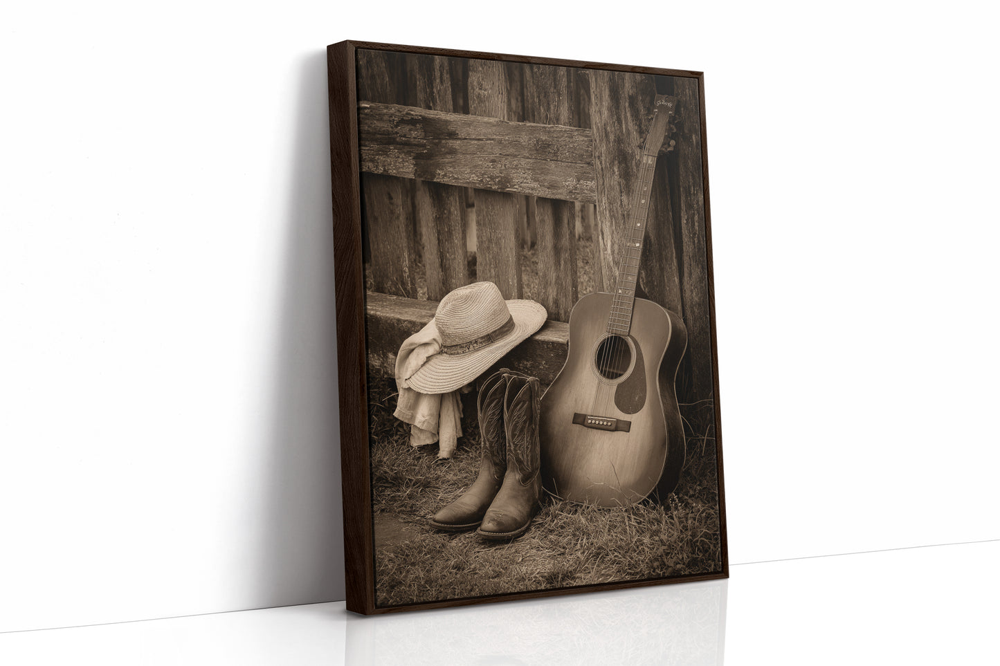 AL1812 - Premium Art Print - Brown Framed Canvas image 1