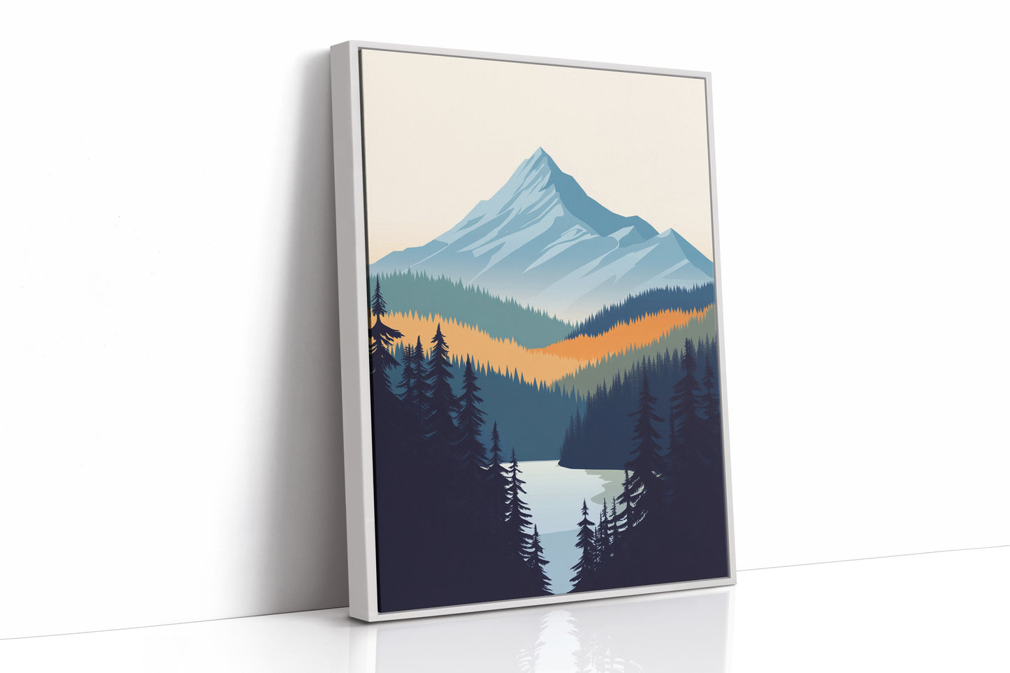 AL0019 - White Framed Canvas image 1