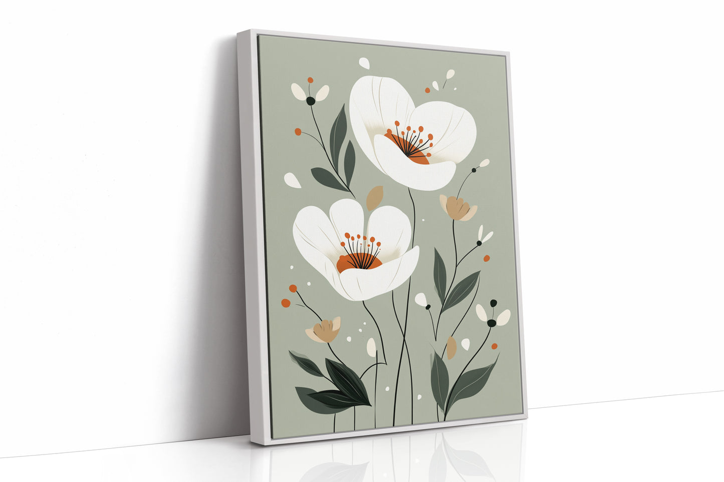 AL0021 - White Framed Canvas image 1