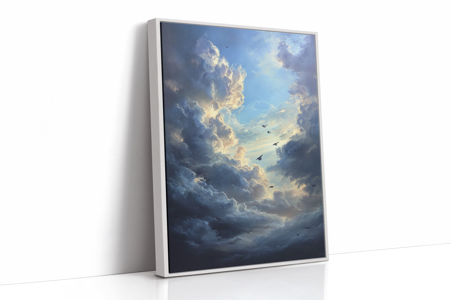AL0046 - Premium Art Print - White Framed Canvas image 1