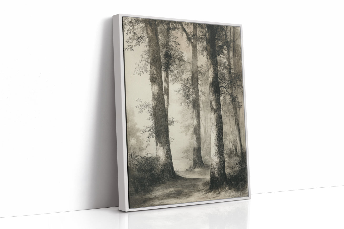 AL0052 - Premium Art Print - White Framed Canvas image 1