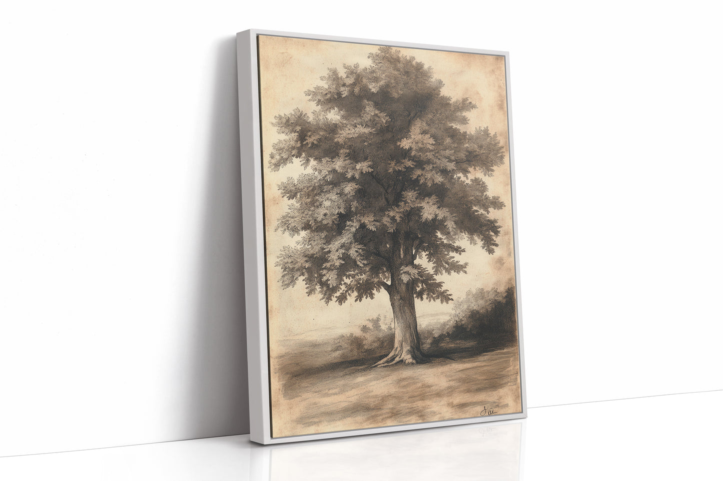 AL0053 - Premium Art Print - White Framed Canvas image 1