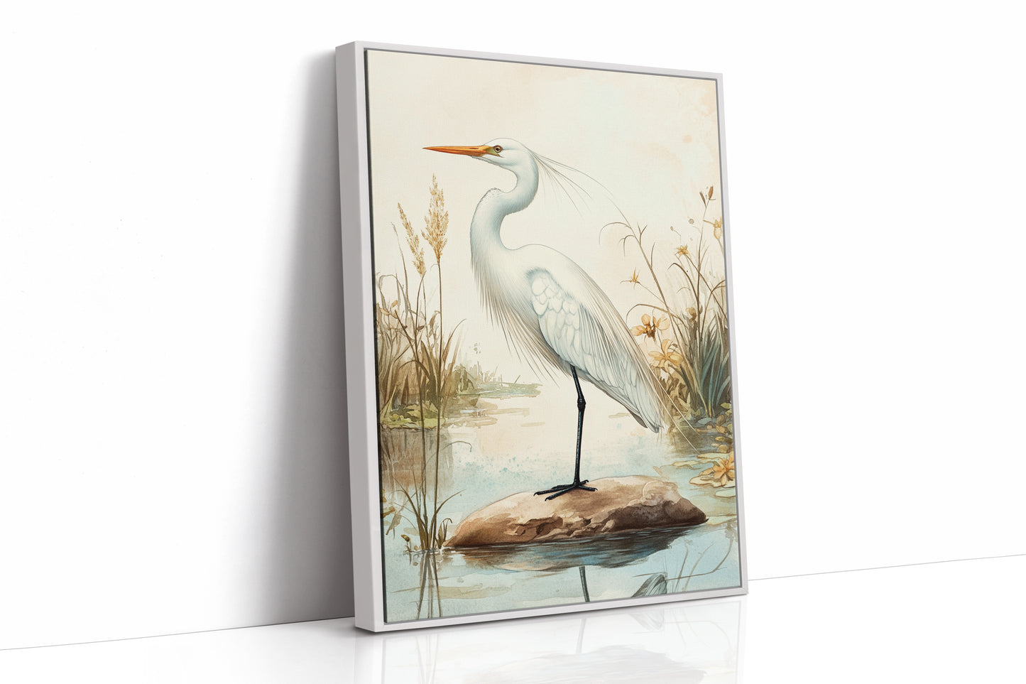 AL0059 - Premium Art Print - White Framed Canvas image 1