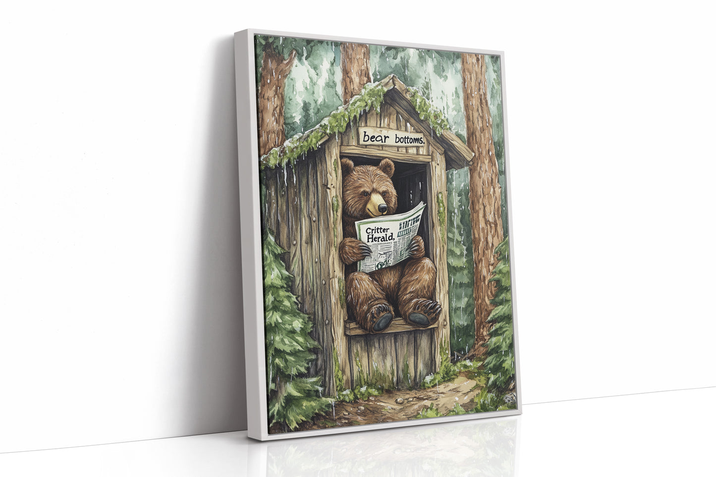 AL0064 - Premium Art Print - White Framed Canvas image 1