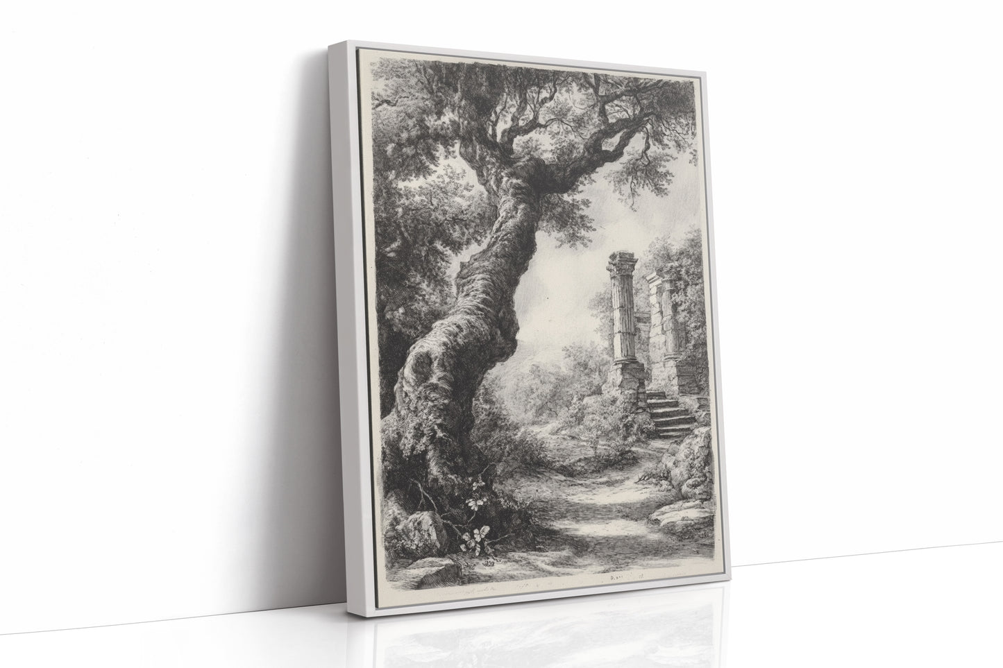 AL0092 - Premium Art Print - White Framed Canvas image 1