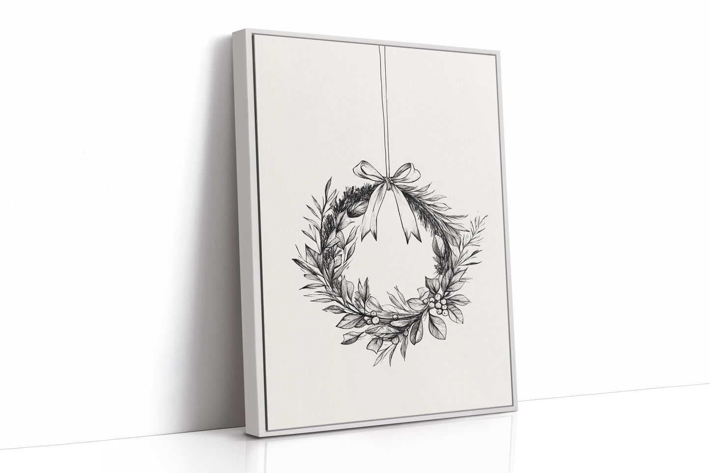 AL0096 - Premium Art Print - White Framed Canvas image 1