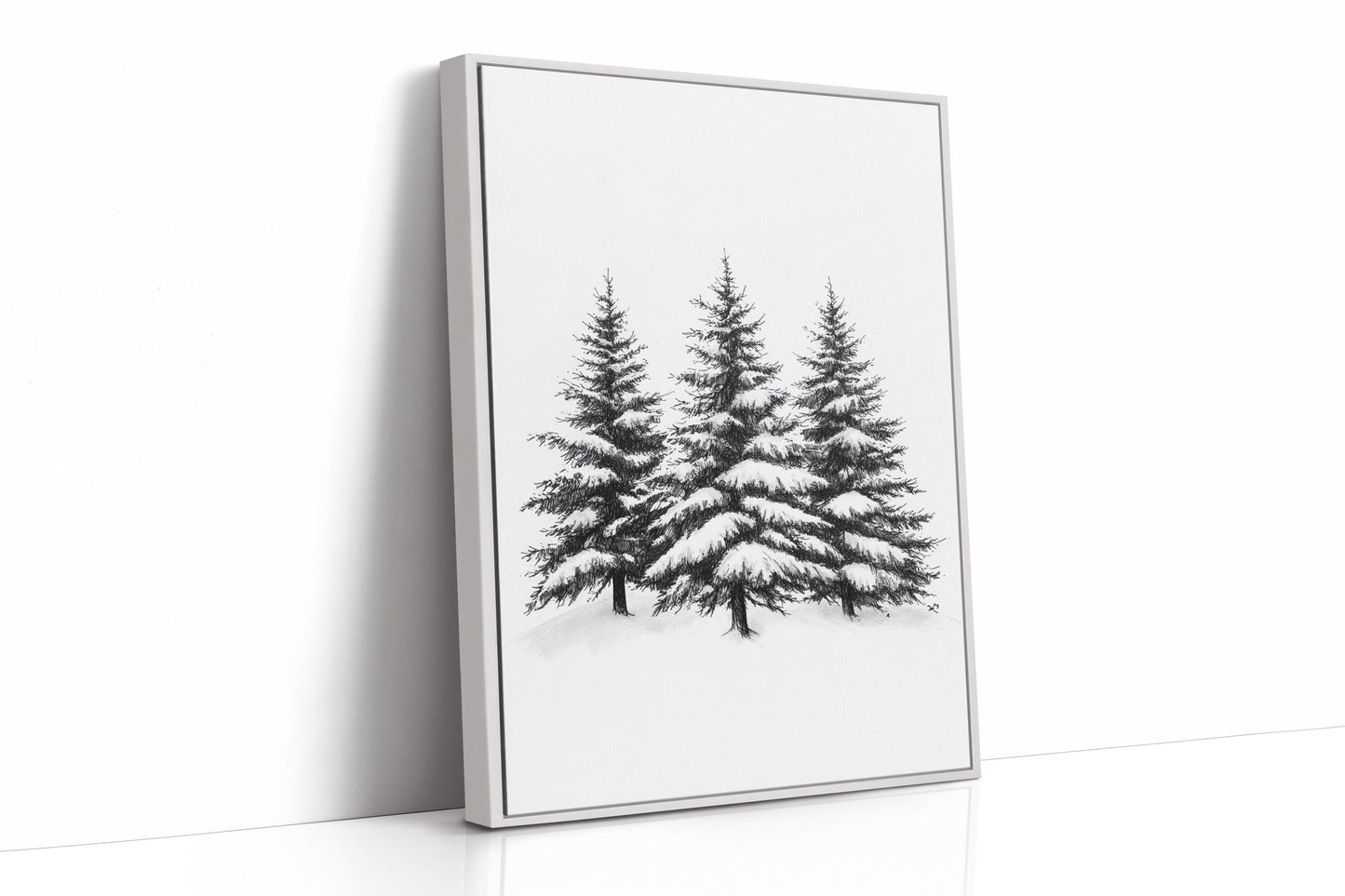 AL0097 - Premium Art Print - White Framed Canvas image 1