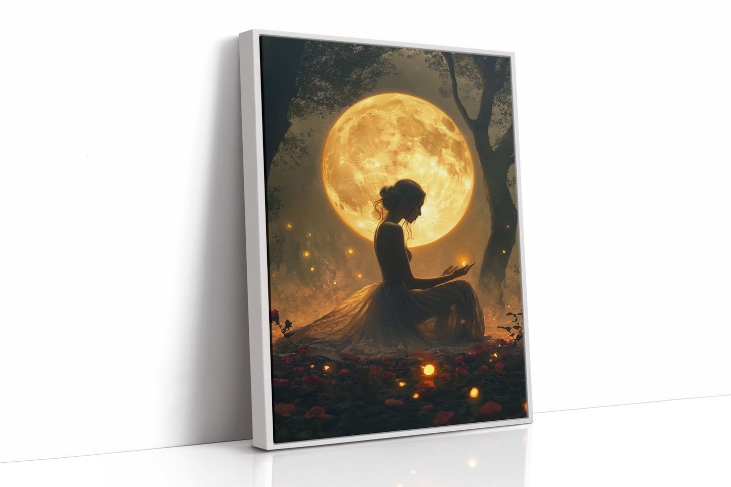 AL0114 - Premium Art Print - White Framed Canvas image 1