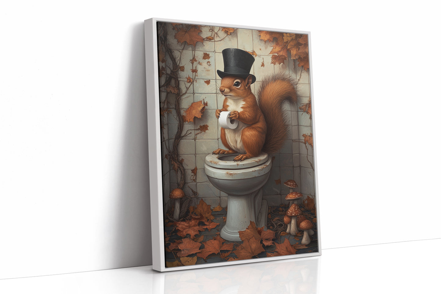 AL0119 - Premium Art Print - White Framed Canvas image 1