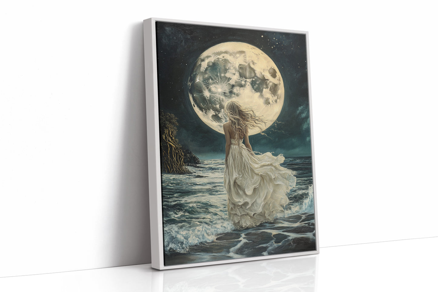 AL0121 - Premium Art Print - White Framed Canvas image 1