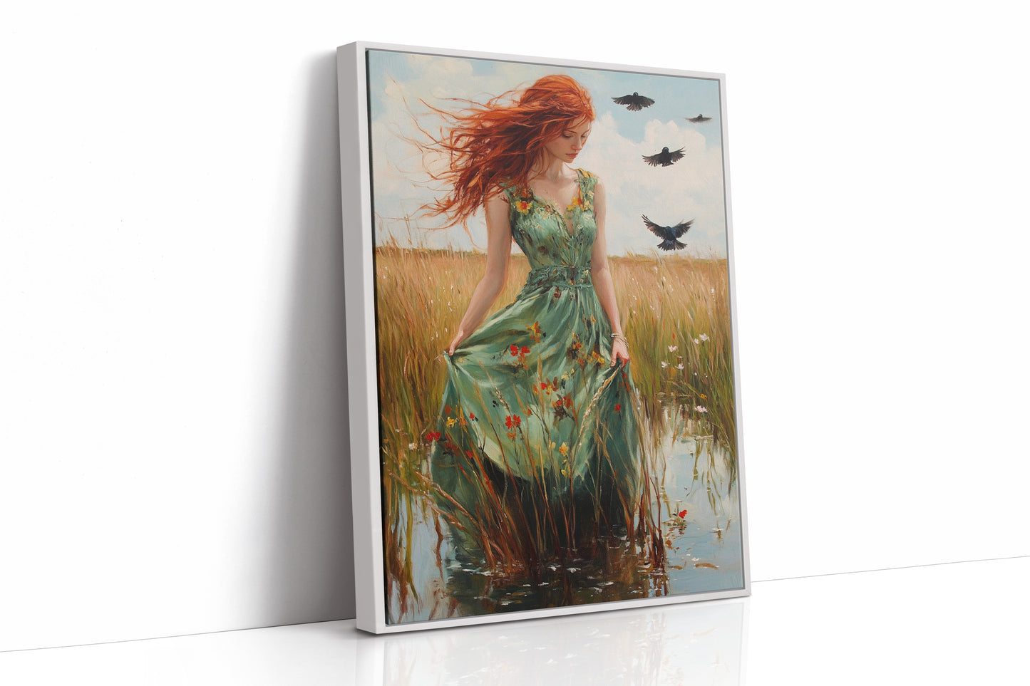 AL0132 - Premium Art Print - White Framed Canvas image 1