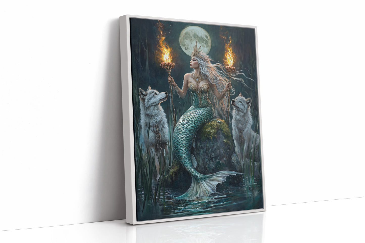 AL0140 - Premium Art Print - White Framed Canvas image 1