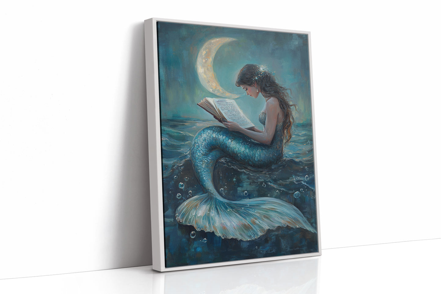 AL0144 - Premium Art Print - White Framed Canvas image 1