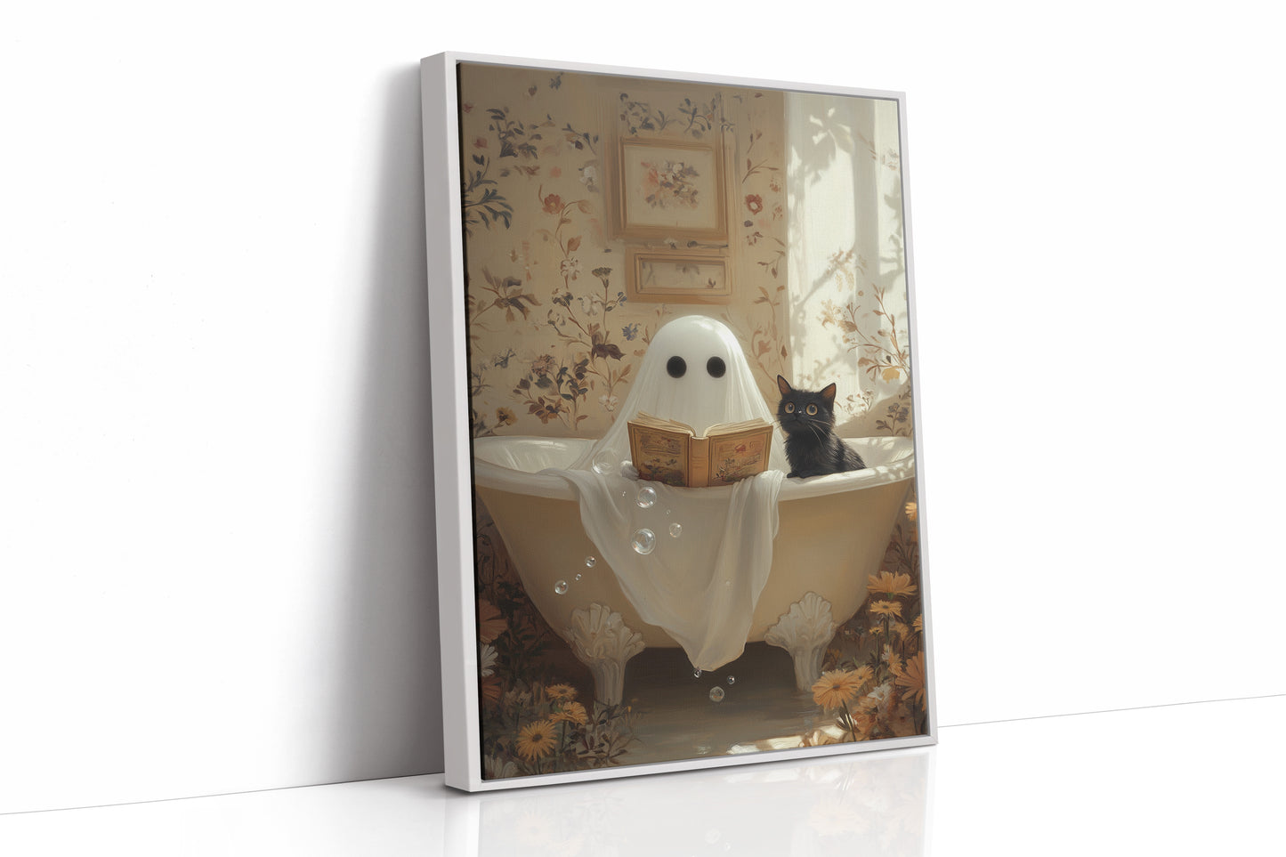 AL0152 - Premium Art Print - White Framed Canvas image 1