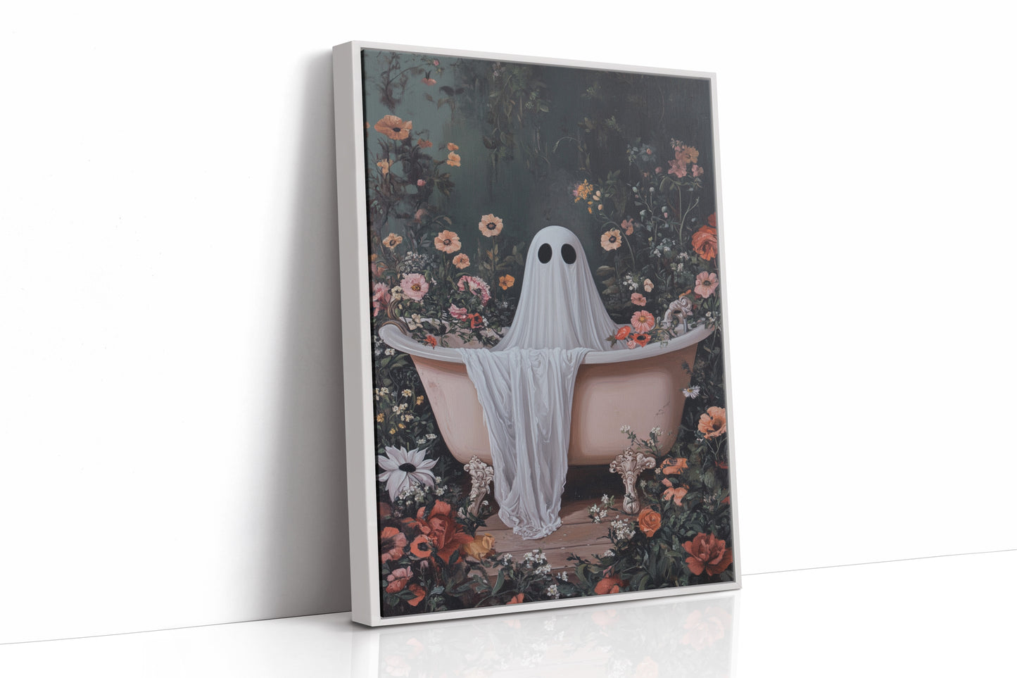 AL0153 - Premium Art Print - White Framed Canvas image 1