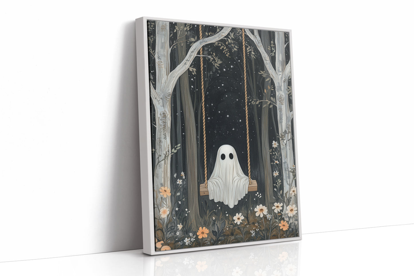 AL0154 - Premium Art Print - White Framed Canvas image 1