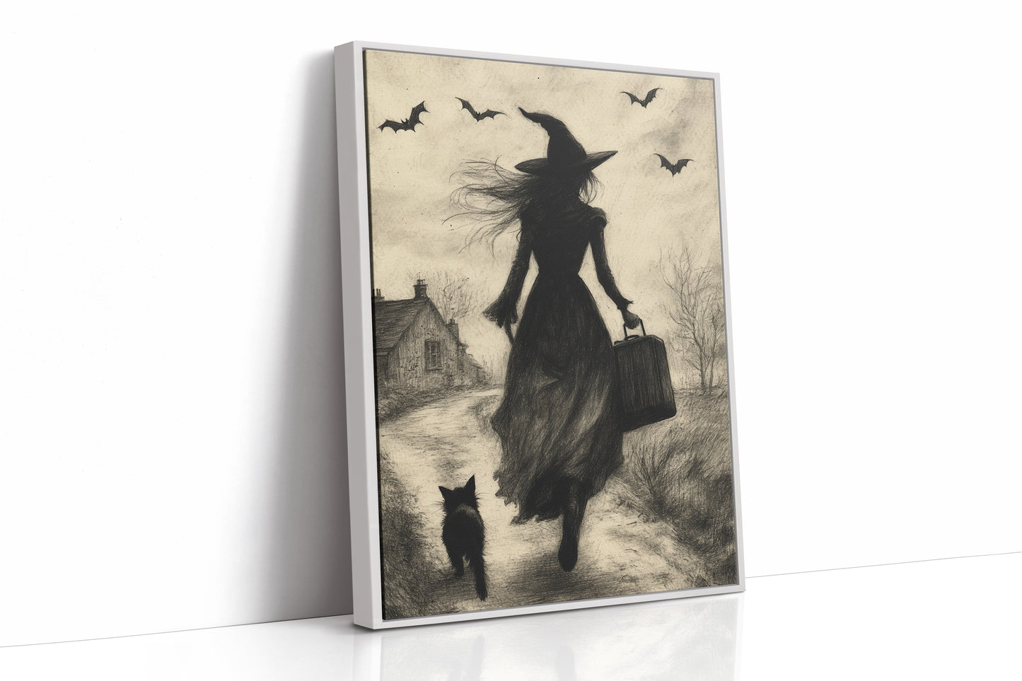 AL0164 - Premium Art Print - White Framed Canvas image 1