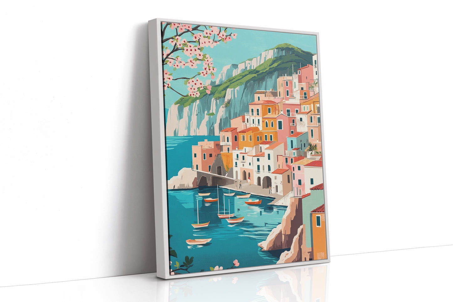 AL0199 - Premium Art Print - White Framed Canvas image 1