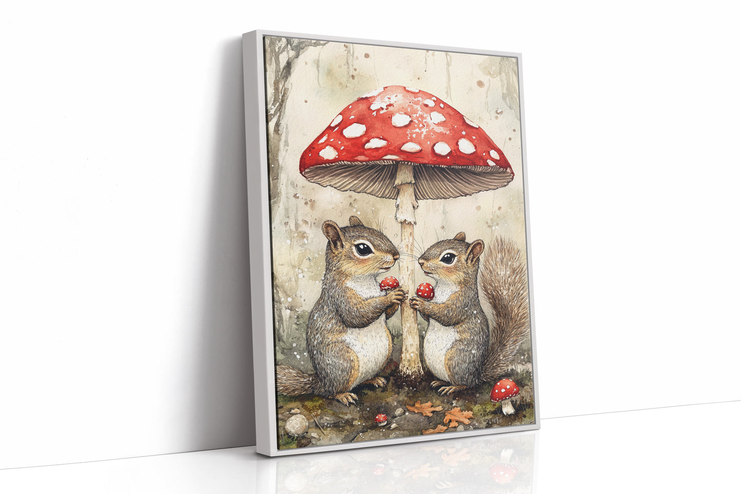 AL0206 - Premium Art Print - White Framed Canvas image 1