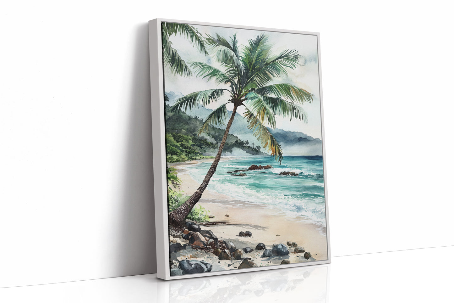 AL0210 - Premium Art Print - White Framed Canvas image 1