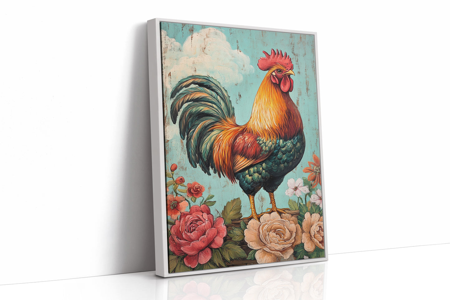 AL0218 - Premium Art Print - White Framed Canvas image 1