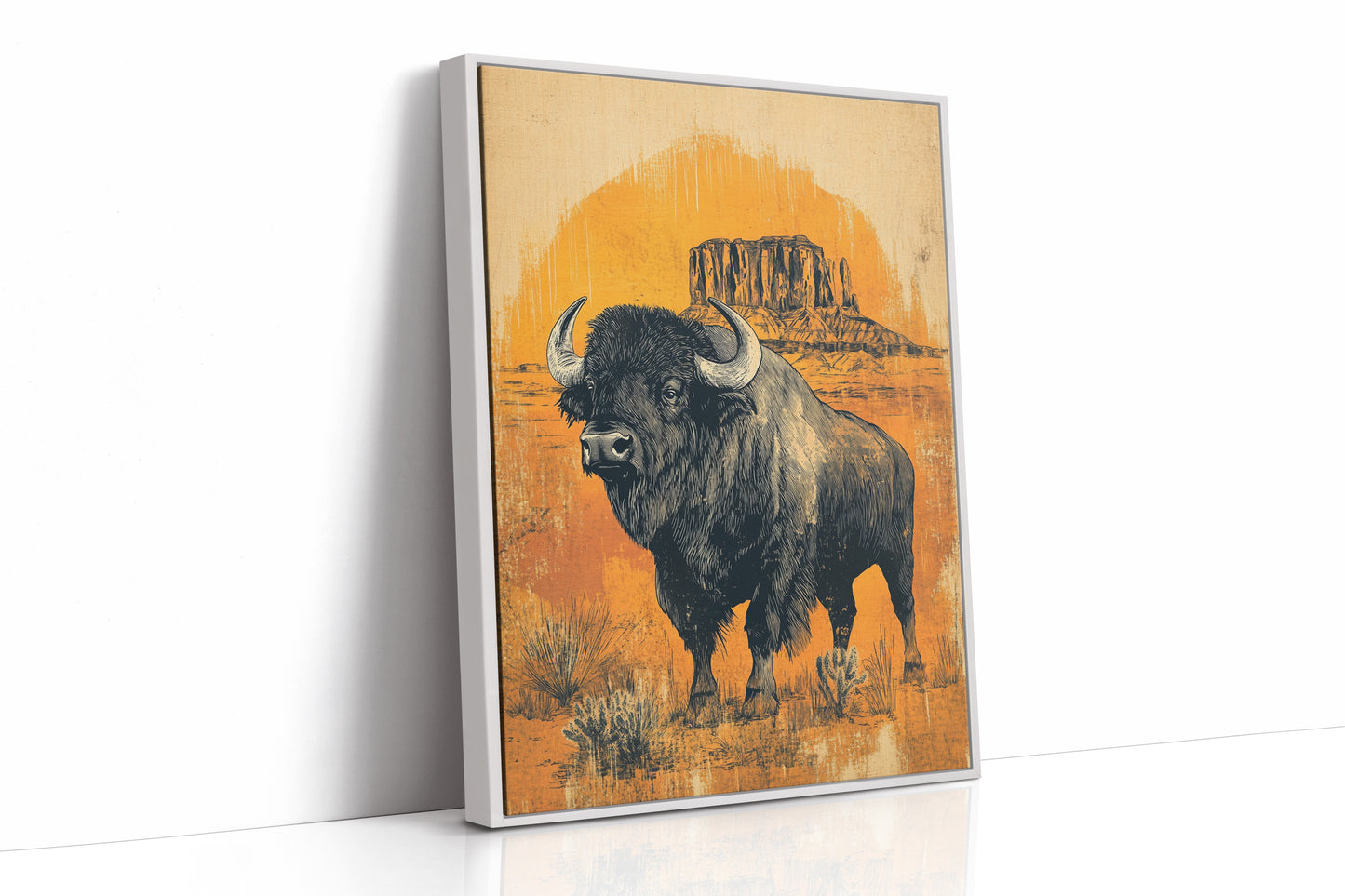 AL0228 - Premium Art Print - White Framed Canvas image 1