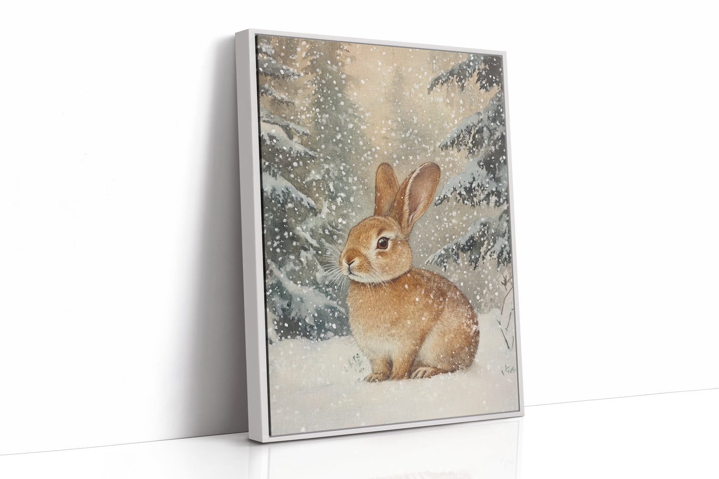 AL0238 - Premium Art Print - White Framed Canvas image 1