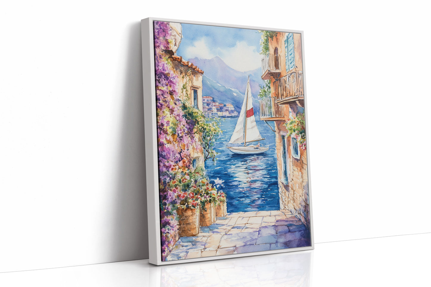AL0245 - Premium Art Print - White Framed Canvas image 1