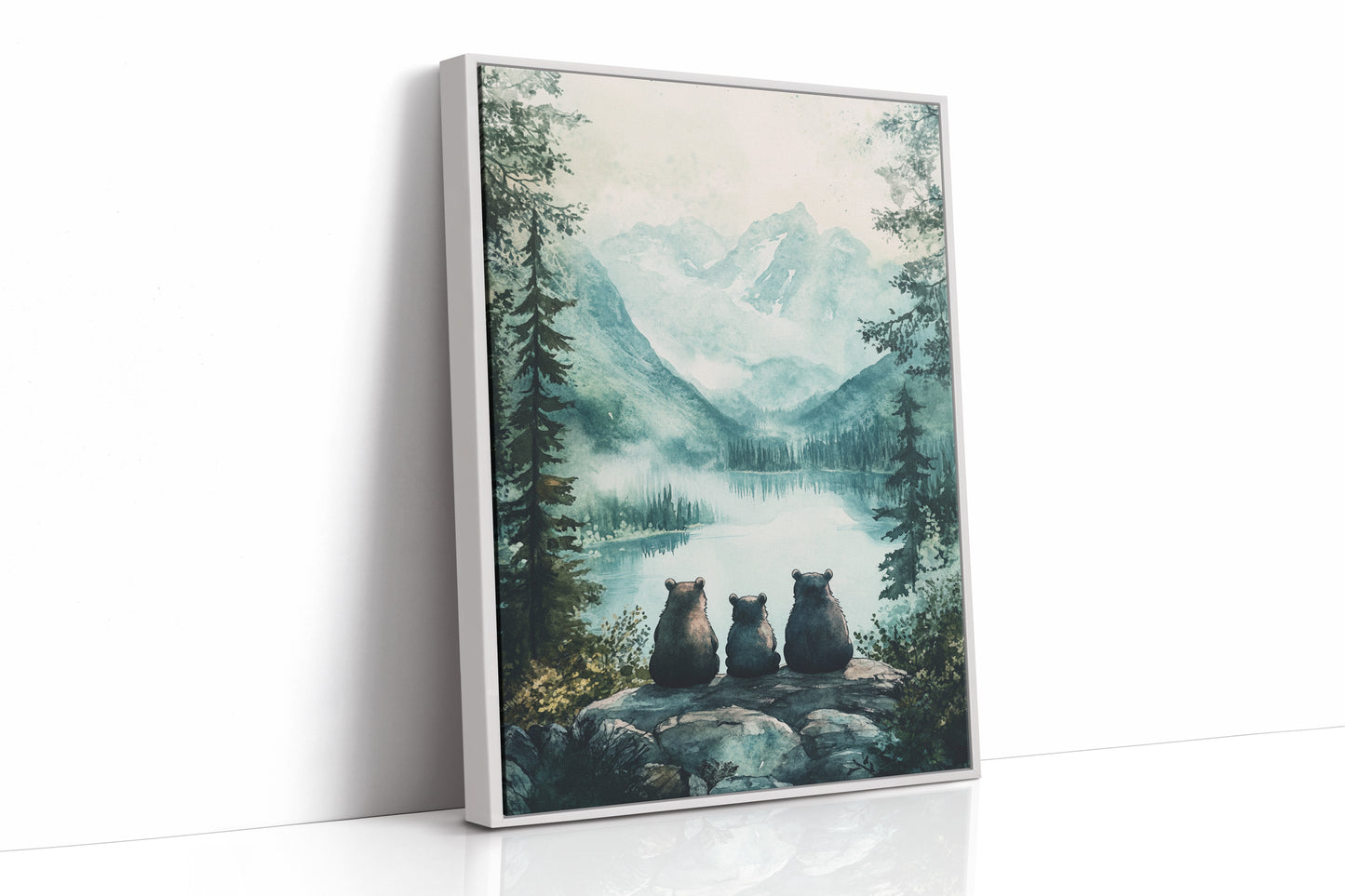 AL0277 - Premium Art Print - White Framed Canvas image 1