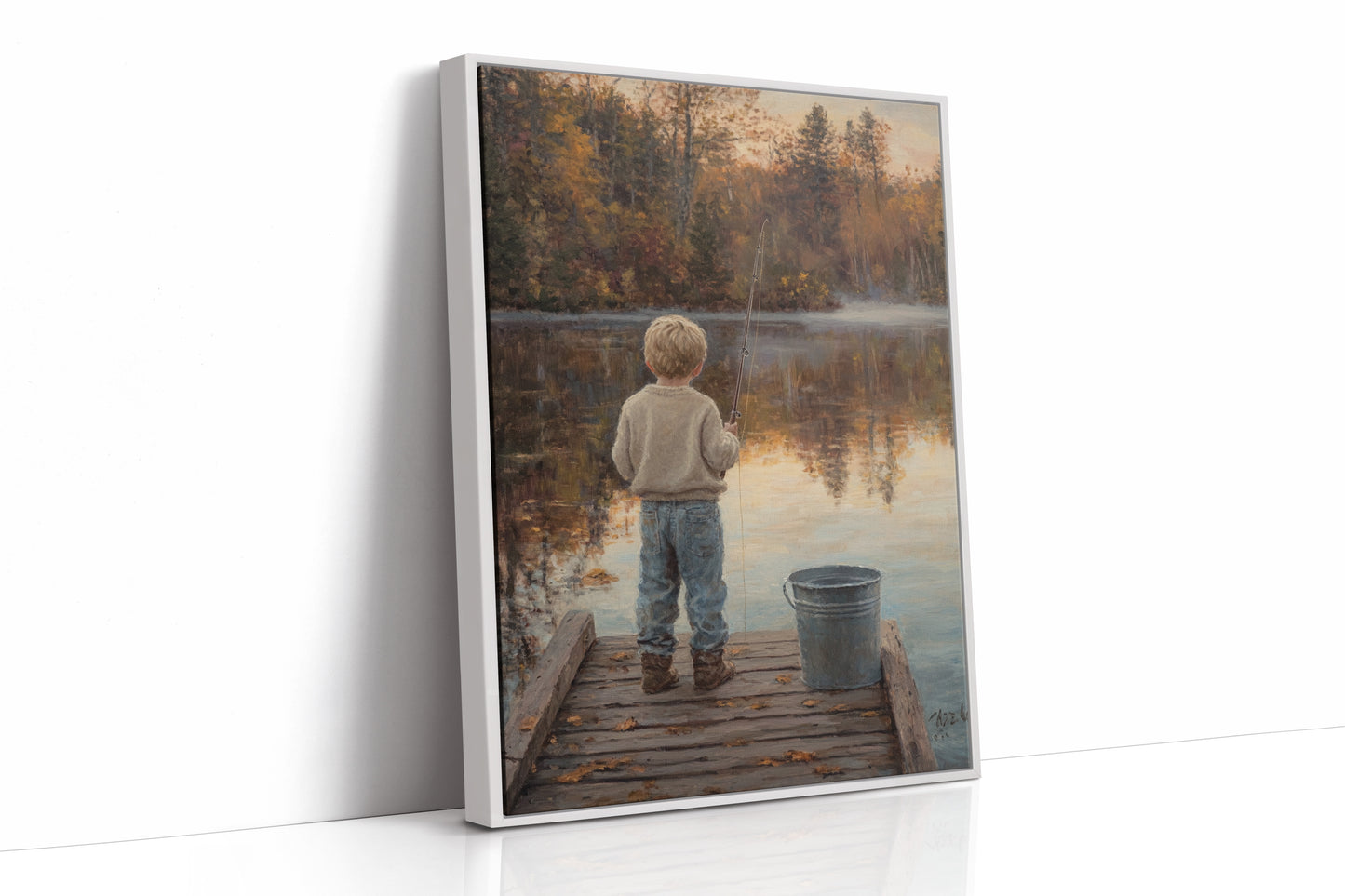 AL0287 - Premium Art Print - White Framed Canvas image 1