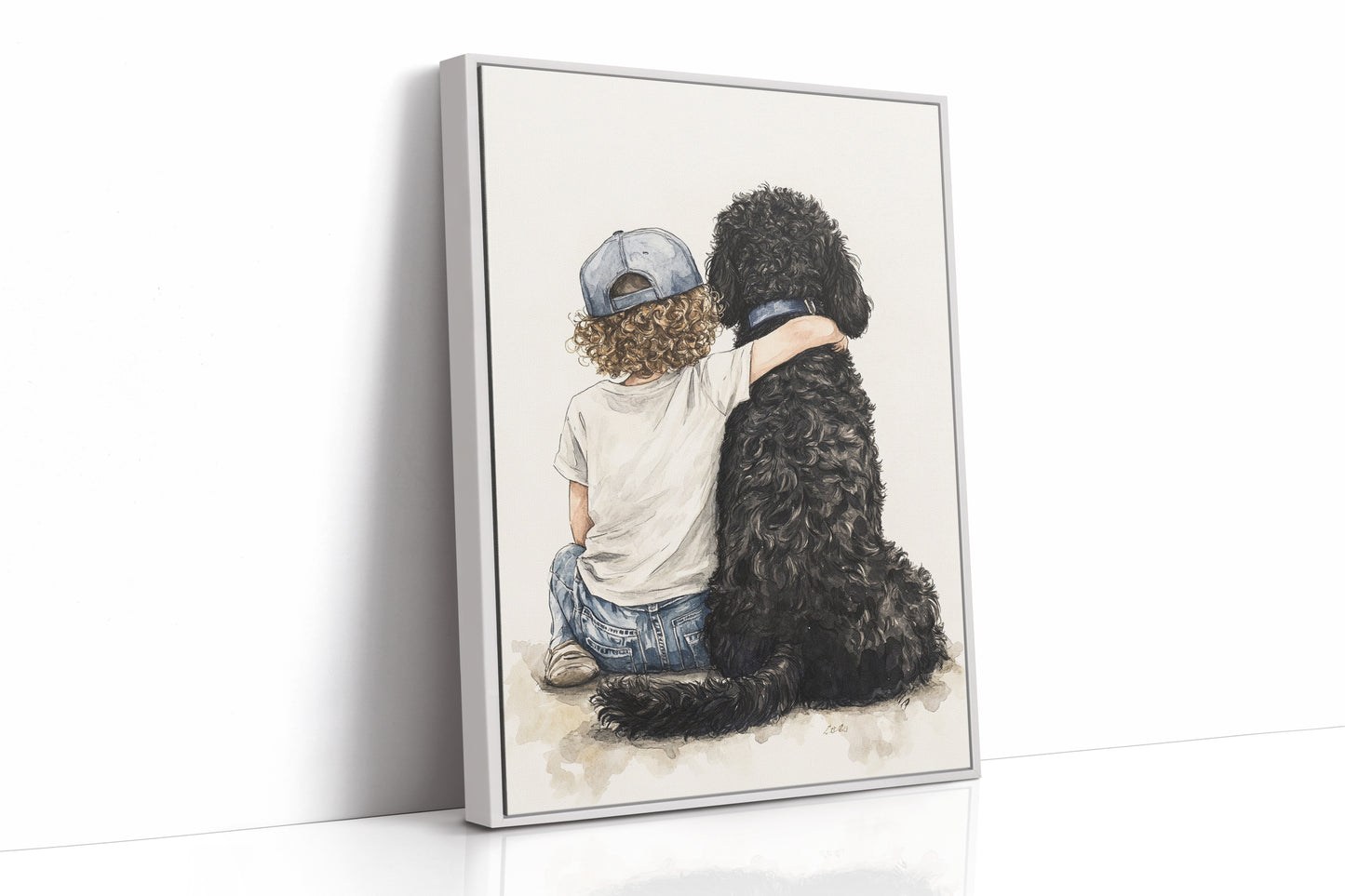 AL0290 - Premium Art Print - White Framed Canvas image 1