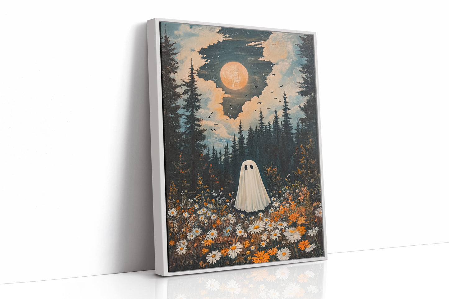 AL0291 - Premium Art Print - White Framed Canvas image 1