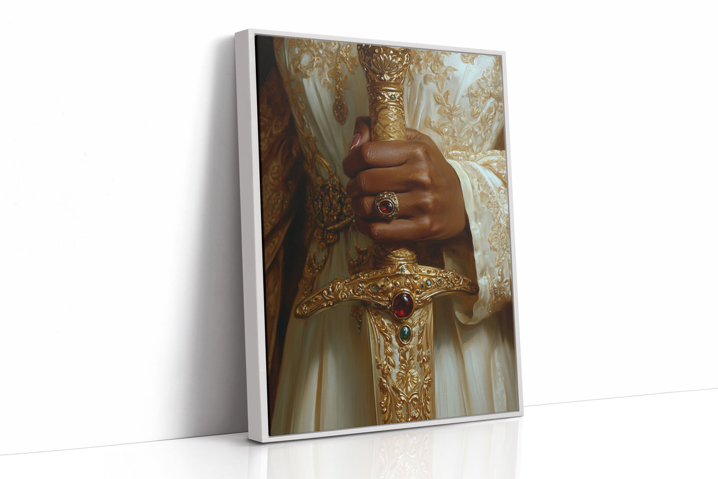 AL0302 - Premium Art Print - White Framed Canvas image 1