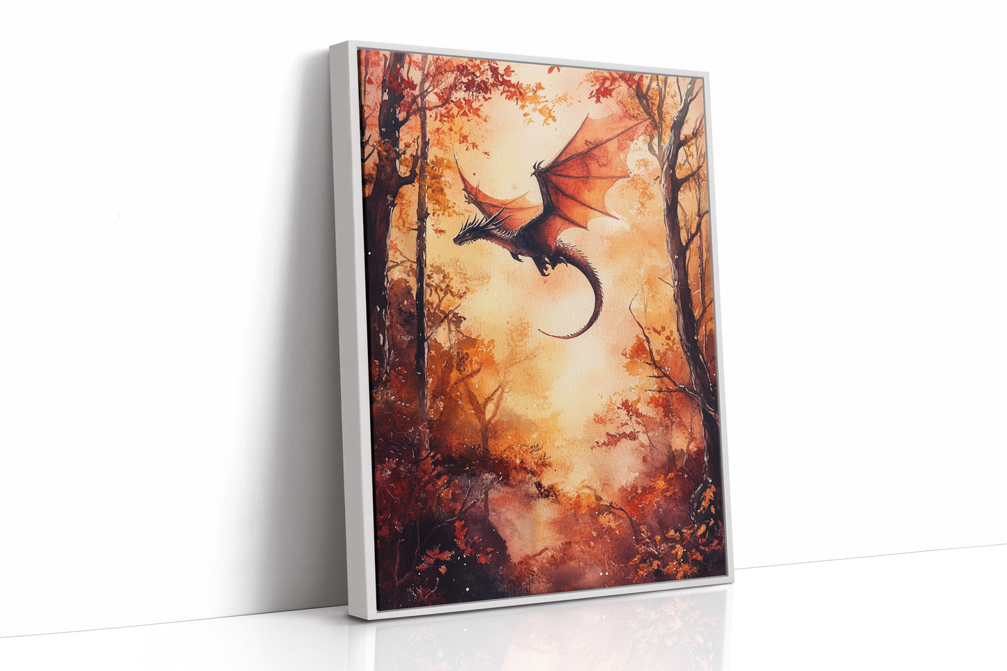 AL0305 - Premium Art Print - White Framed Canvas image 1
