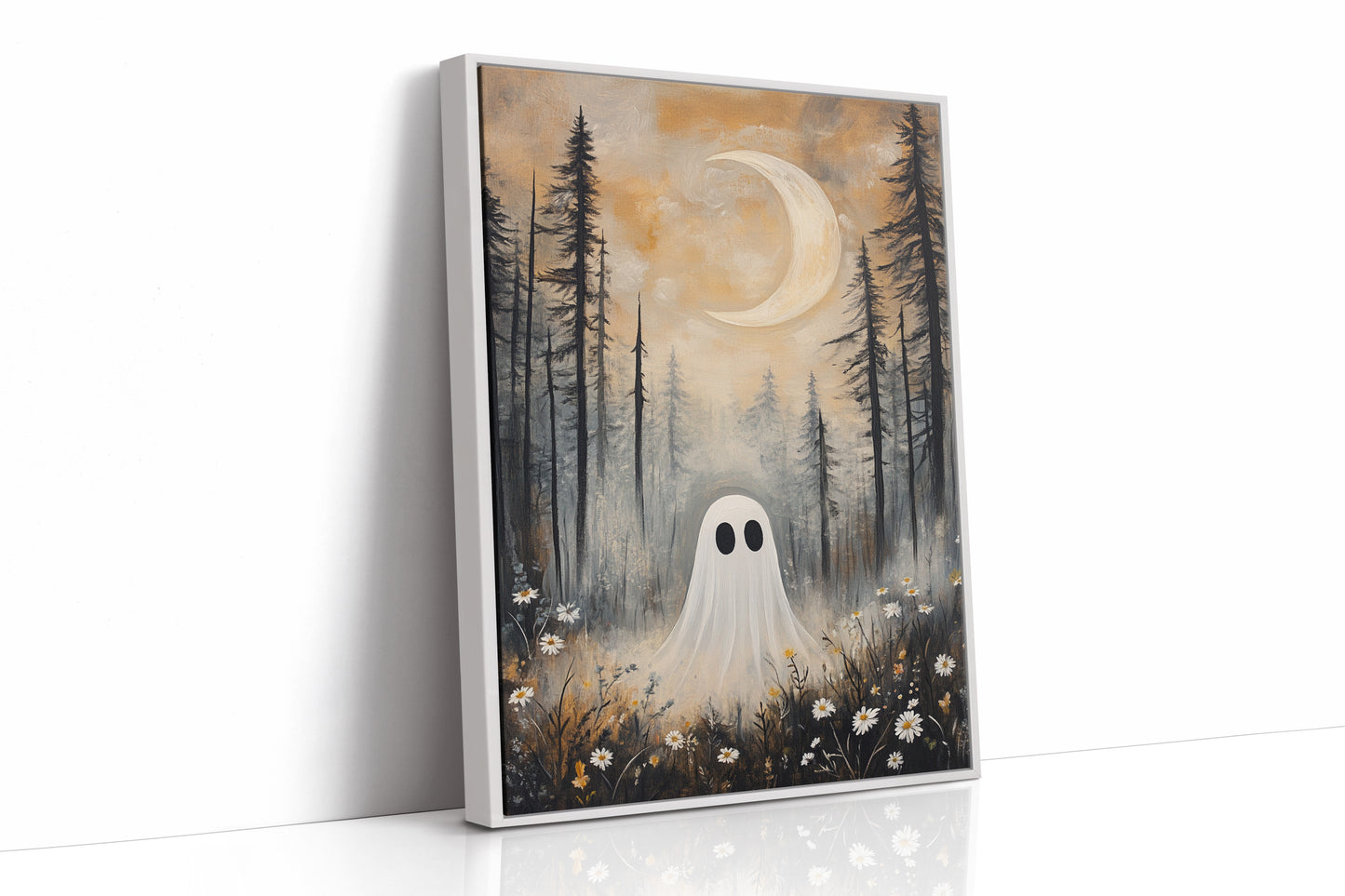 AL0318 - Premium Art Print - White Framed Canvas image 1