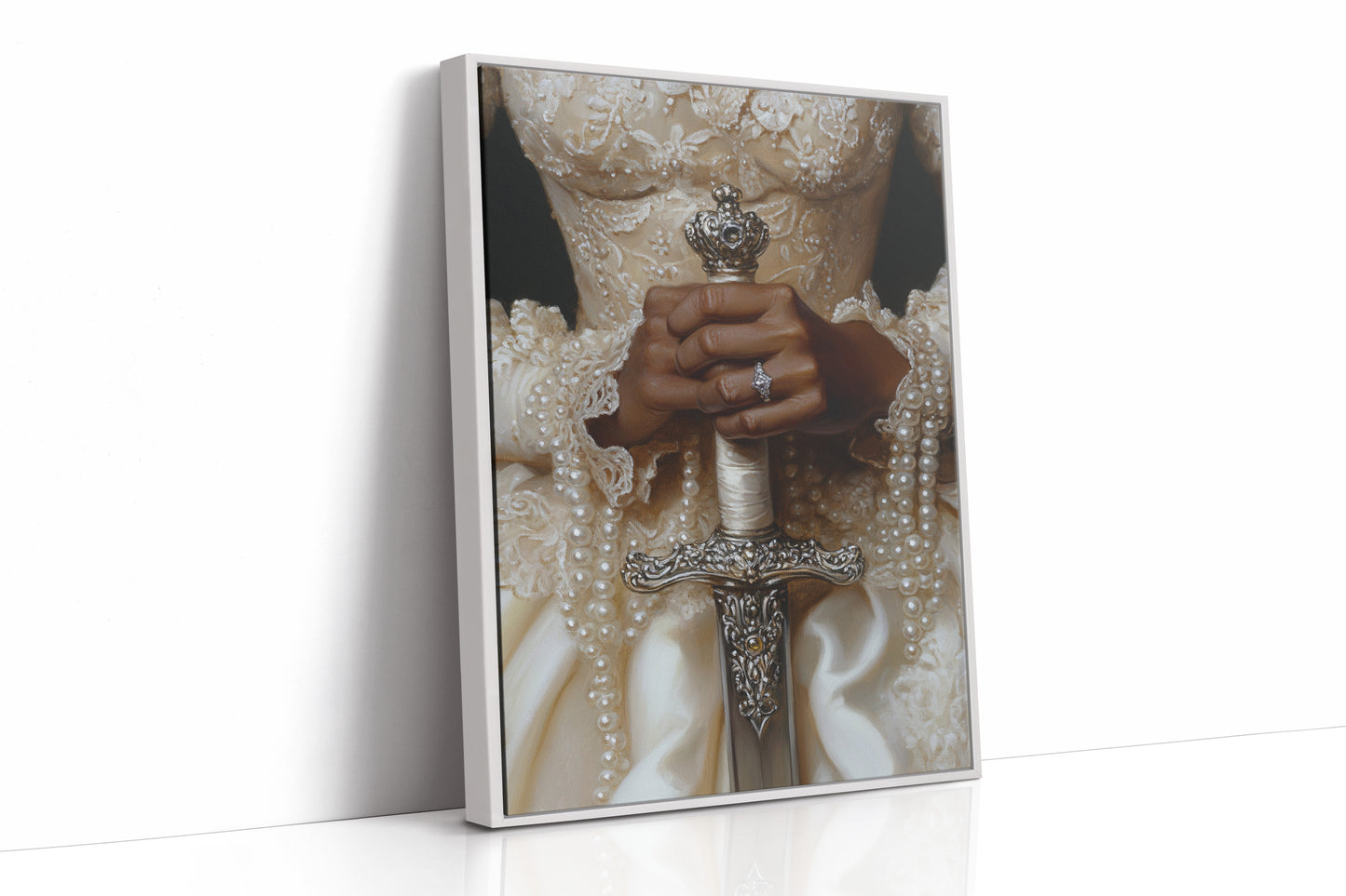 AL0321 - Premium Art Print - White Framed Canvas image 1